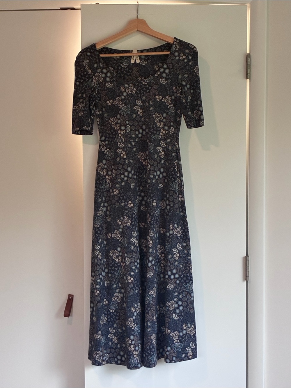 Pact Women's Floral Navy Blue and Light Blue Top